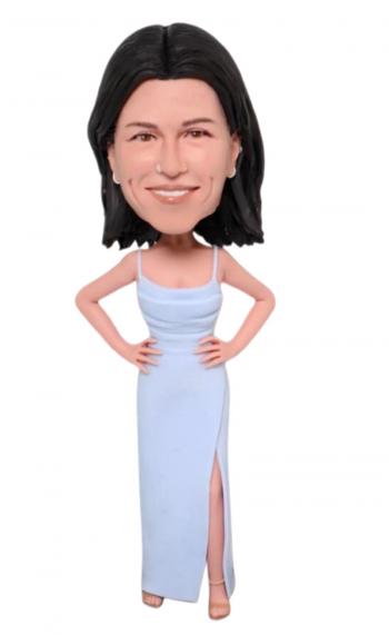 Custom Photo Lady Bobblehead bridesmaid personalized bobblehead