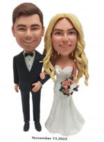 Classic Wedding bobblehead cake topper [4755]