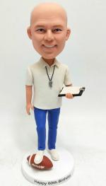 Custom rugby coach bobblehead [C6482]